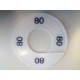 Maatring 9 cm wit/zw 80 